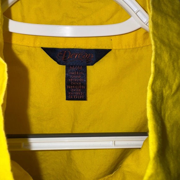 Dereon Sleeveless Yellow Dress Button Down Belted Fitted Party Womens - Picture 3 of 5